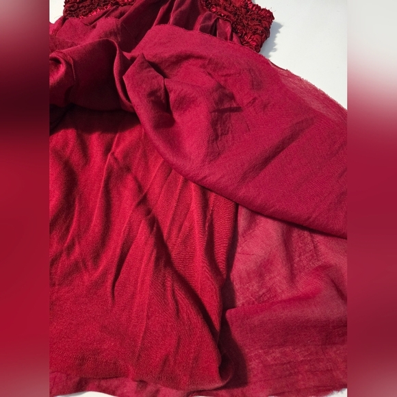 Free People Womens Red Beaded Dress Small - Picture 10 of 11